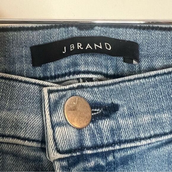 J Brand Standstill Side Stripe Jeans Cropped Raw Cut Hem Denim - Picture 6 of 6